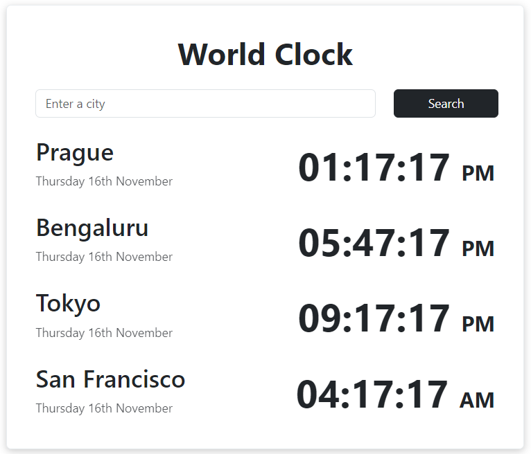 world clock